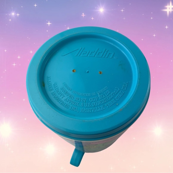 Vintage 1989 Aladdin My Little Pony Kids Lunchbox Lunch THERMOS Blue Rainbow - Picture 4 of 4